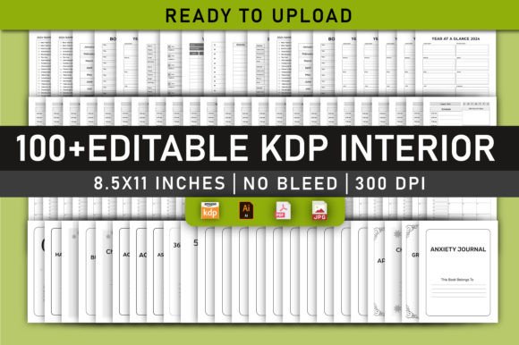 100 Editable KDP Interior