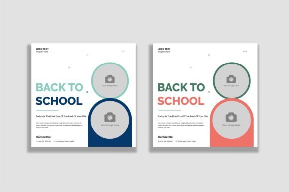 Back to School Social Media Post and Web: Enhancing Engagement with EPS Files