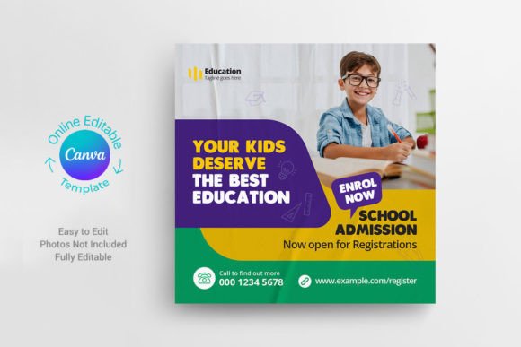 Kids Instagram Post Canva Template