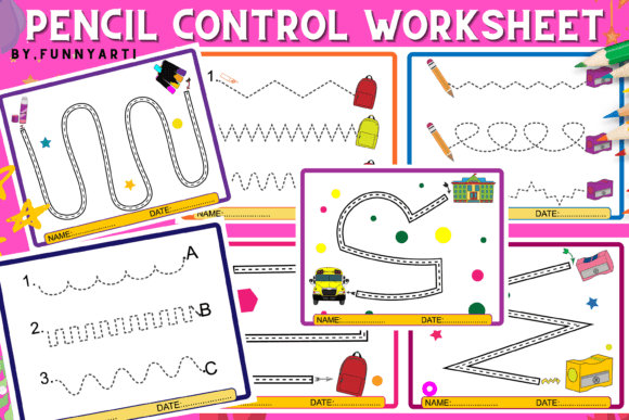 Pencil Control, Working Pages for KIDS